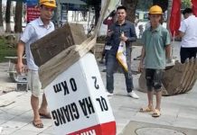 cột mốc Km0 nổi tiếng Hà Giang bị nhổ bỏ