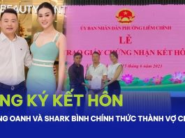 Phương Oanh chính thức làm lễ đăng ký kết hôn với Shark Bình