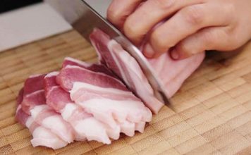 thái thịt mỏng