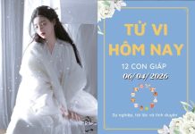 Tử vi hôm nay 6/4/2026 của 12 con giáp: Tuổi Dần Thăng Hoa, Tuổi Mùi Cần Thận Trọng Tử vi hôm nay